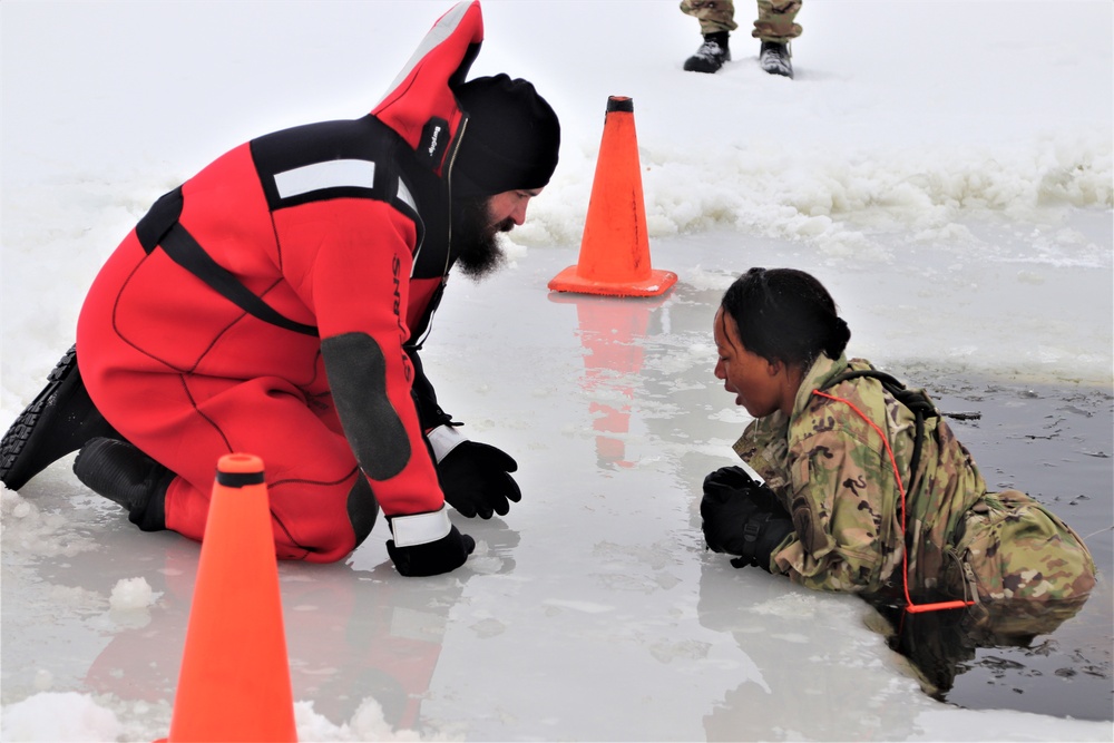 Students complete cold-water immersion training at Fort McCoy