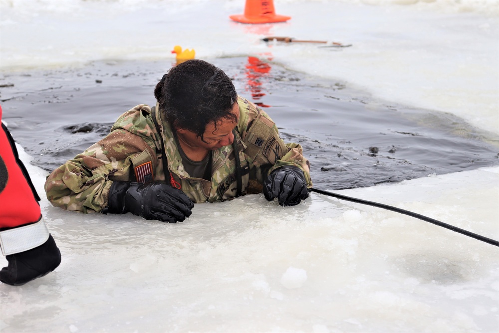 Students complete cold-water immersion training at Fort McCoy