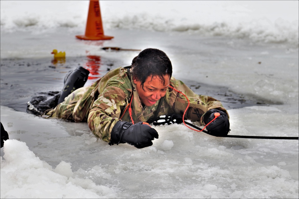 Students complete cold-water immersion training at Fort McCoy