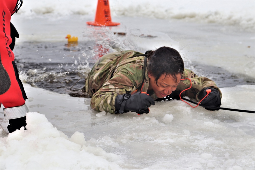 Students complete cold-water immersion training at Fort McCoy