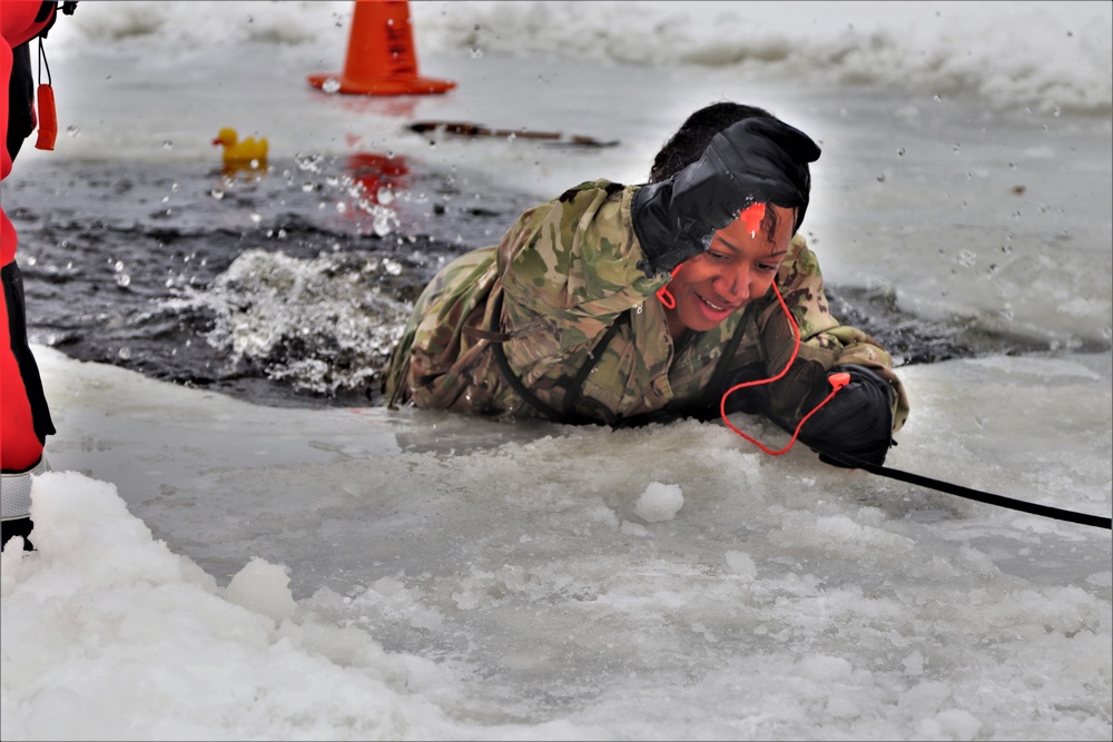 Students complete cold-water immersion training at Fort McCoy