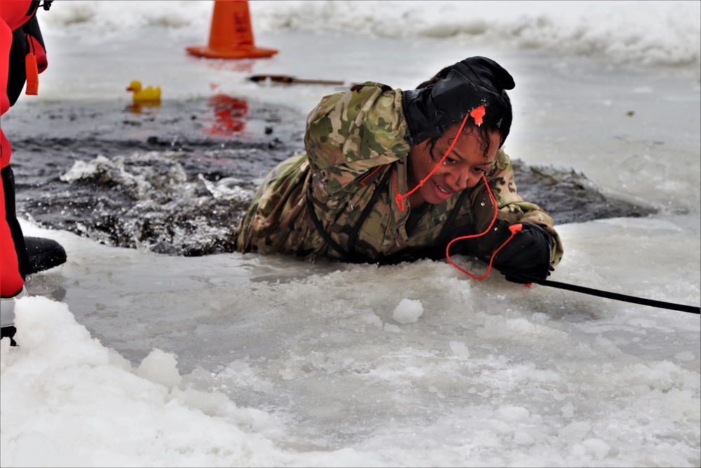 Students complete cold-water immersion training at Fort McCoy