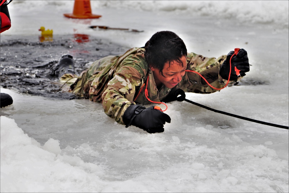 Students complete cold-water immersion training at Fort McCoy