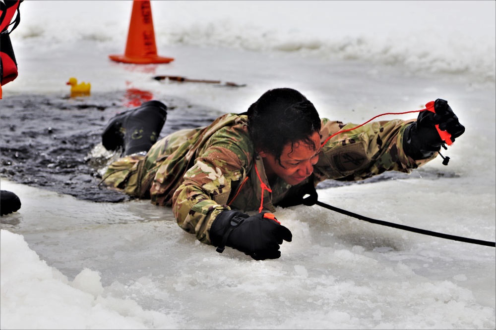 Students complete cold-water immersion training at Fort McCoy