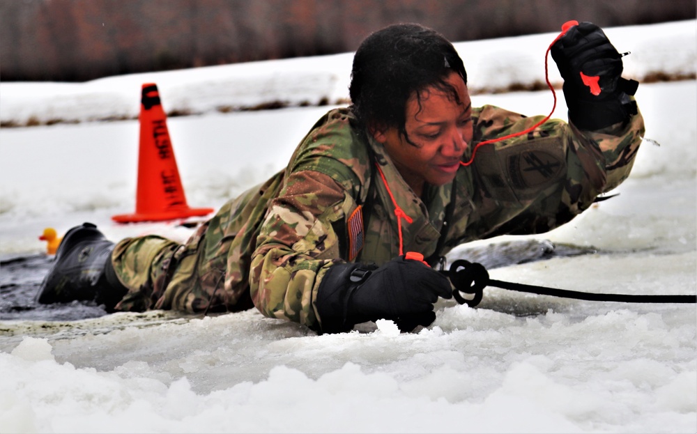 Students complete cold-water immersion training at Fort McCoy