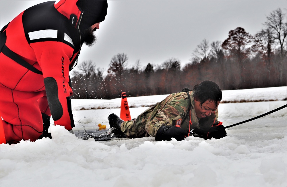 Students complete cold-water immersion training at Fort McCoy