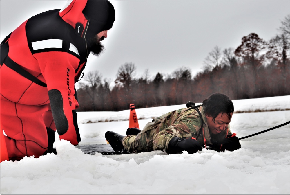 Students complete cold-water immersion training at Fort McCoy