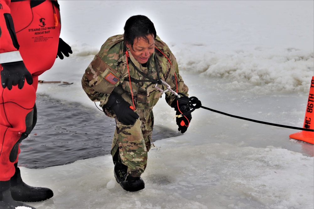 Students complete cold-water immersion training at Fort McCoy