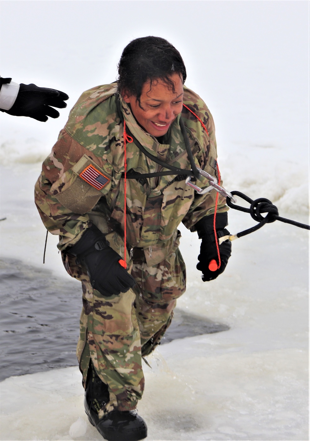 Students complete cold-water immersion training at Fort McCoy