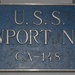 USS Newport News (CA-148) name board
