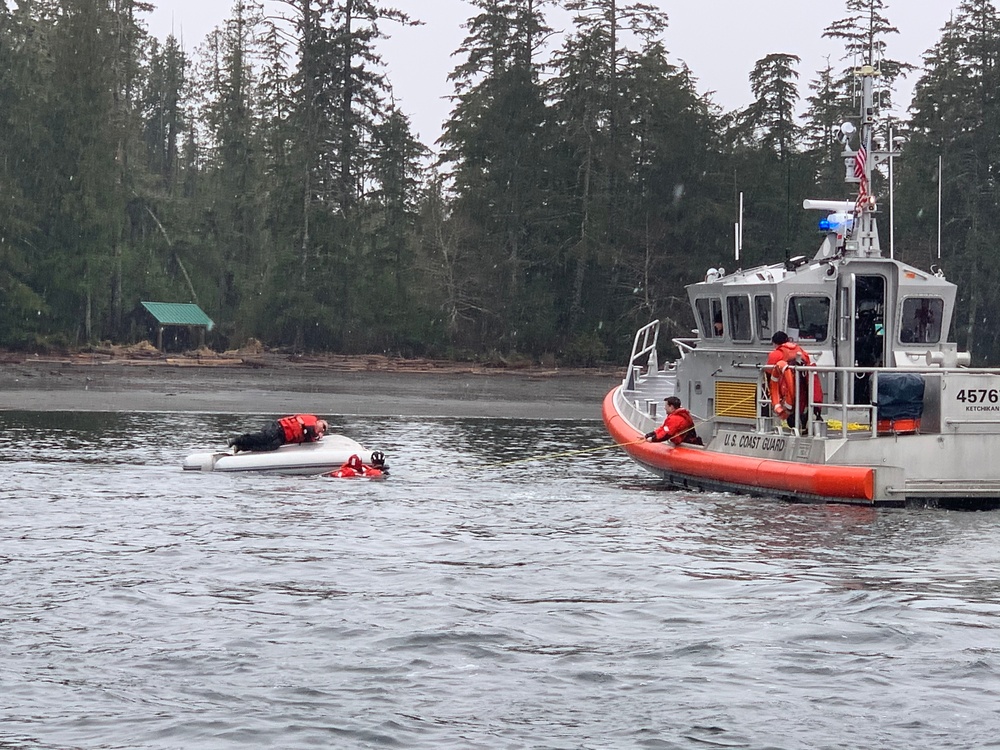 Coast Guard Station Ketchikan boat crew conducts overturned vessel training, Alaska