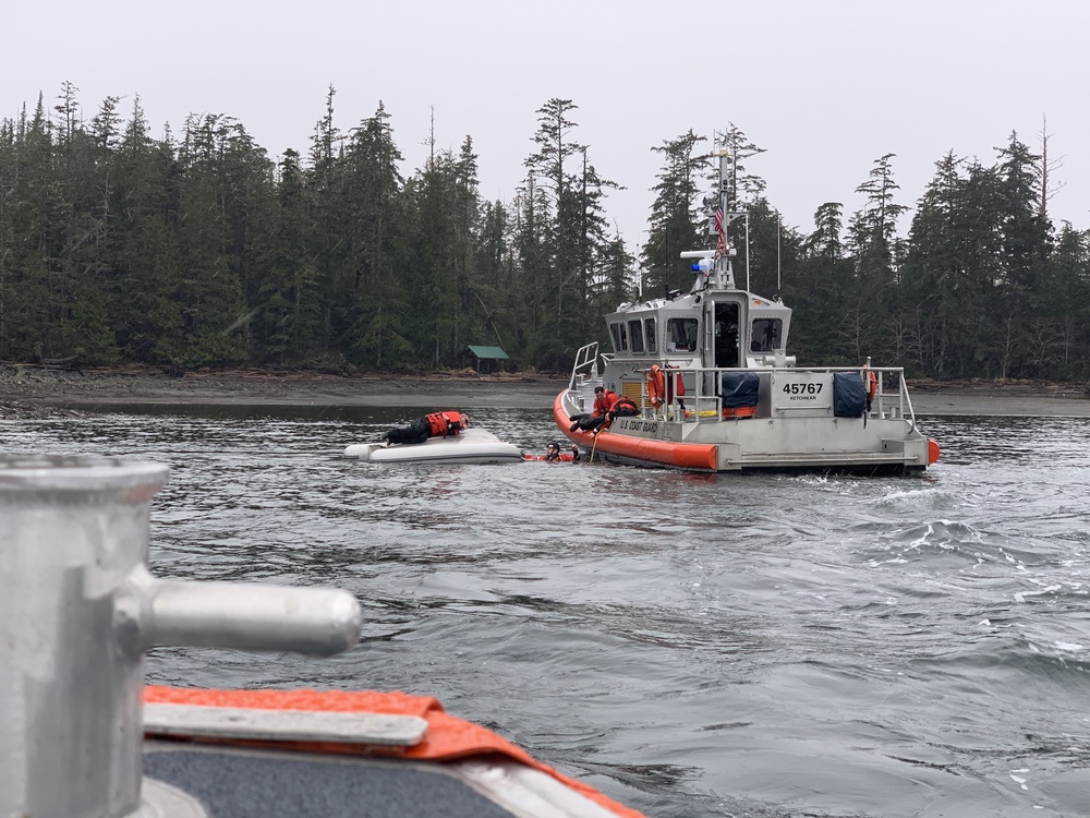 Coast Guard Station Ketchikan boat crew conducts overturned vessel training, Alaska