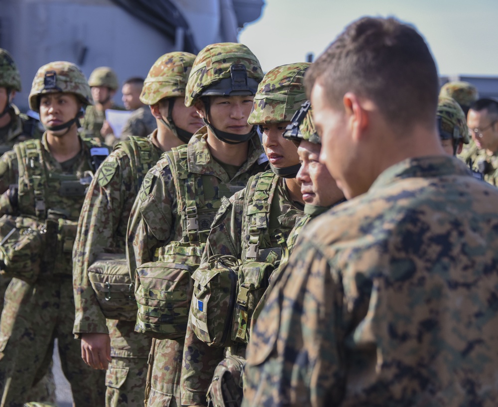 Marines Assemble Japanese Forces Aboard USS Pearl Harbor