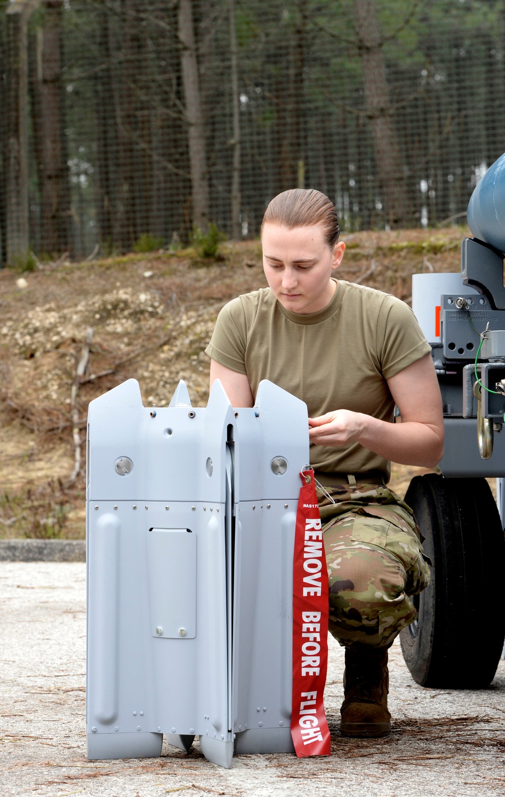 Spangdahlem munitions Airmen prepare F-16 armament during FTD Portugal 2020