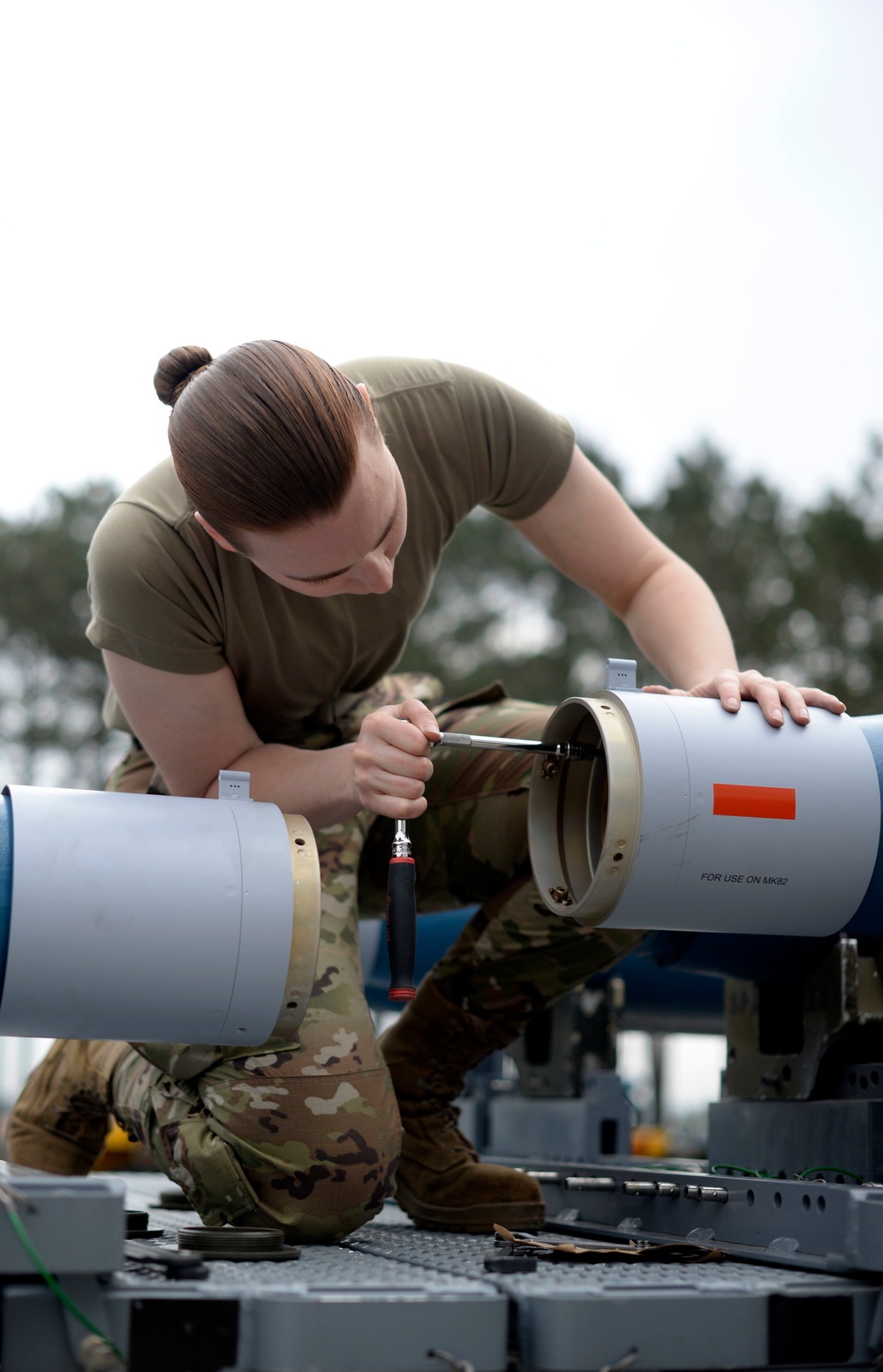 Spangdahlem munitions Airmen prepare F-16 armament during FTD Portugal 2020