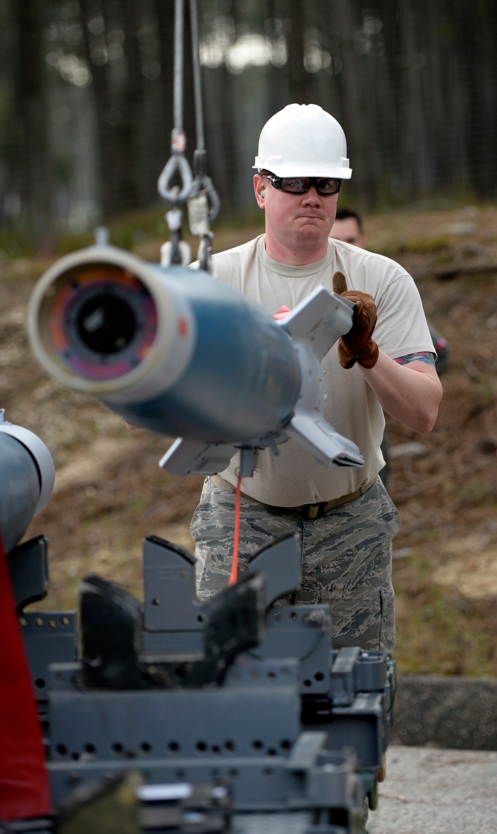 Spangdahlem munitions Airmen prepare F-16 armament during FTD Portugal 2020