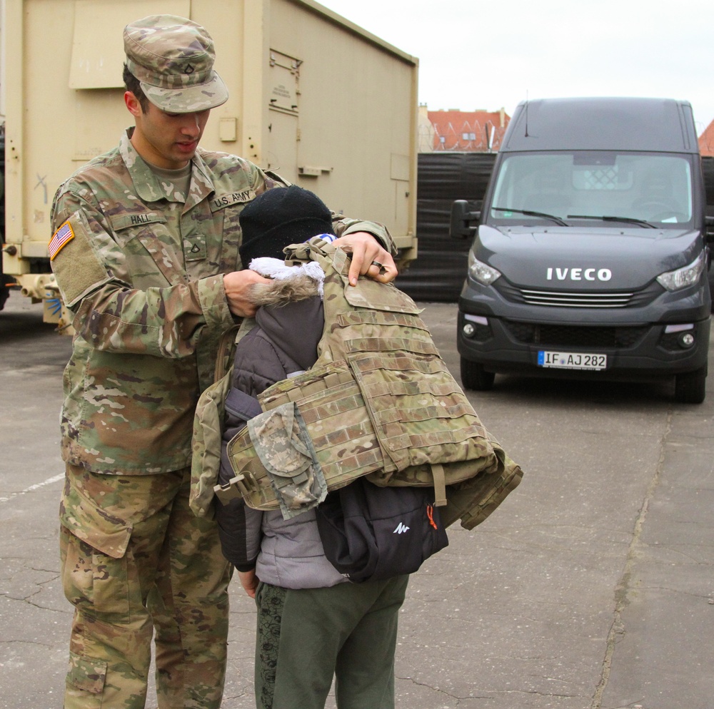 1st Infantry Division Forward hosts local children for base visit, meet soldiers