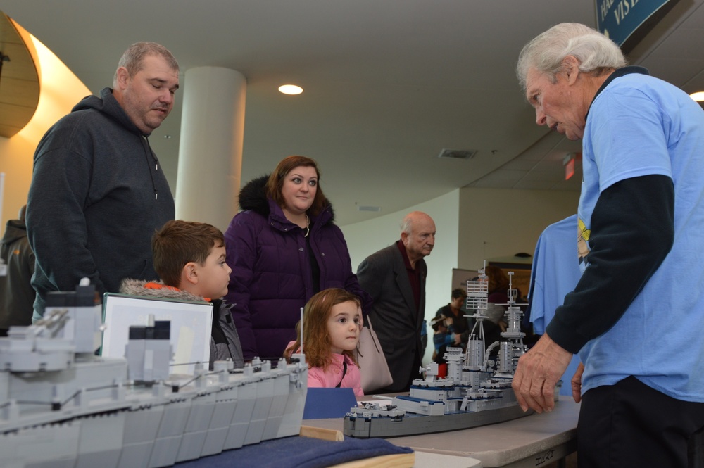 LEGO Ship models on display