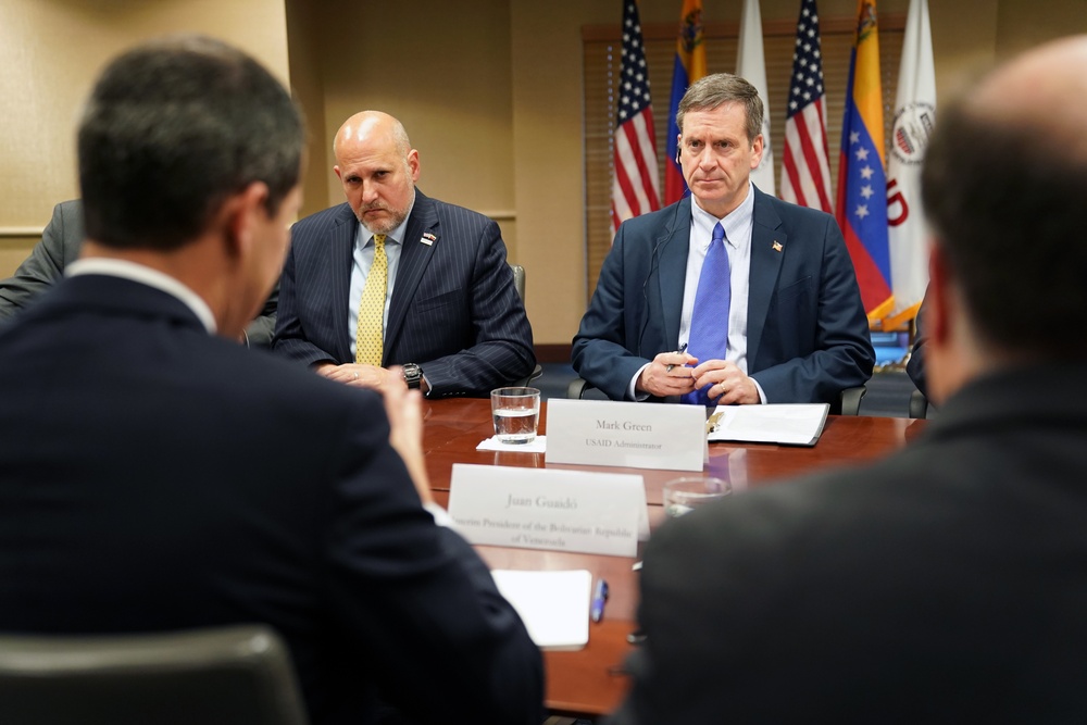 USAID Administrator Mark Green meets with Venezuela Interim President Juan Guaido