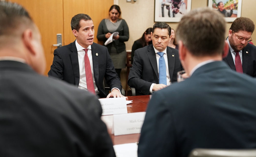 USAID Administrator Mark Green meets with Interim President Juan Guaido