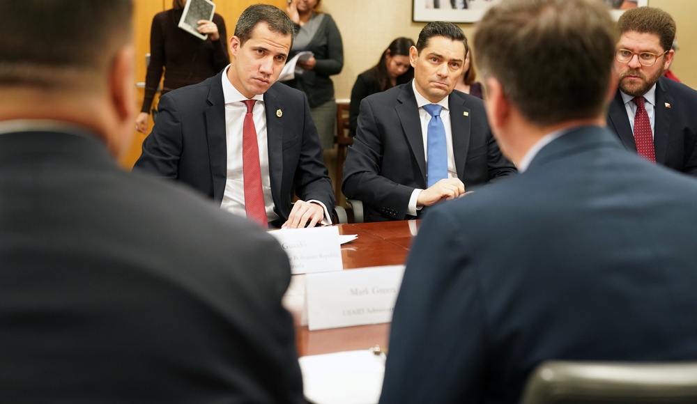 USAID Administrator Mark Green meets with Interim President Juan Guaido