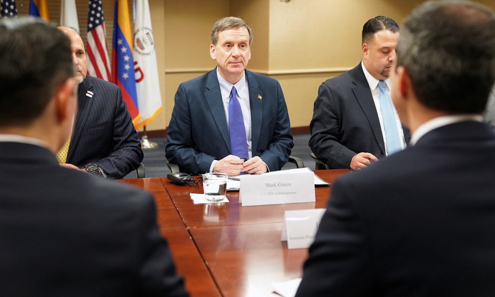 USAID Administrator Mark Green meets with Venezuela Interim President Juan Guaido