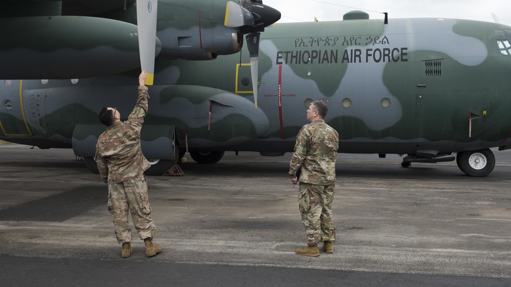 Airmen in Ethiopia