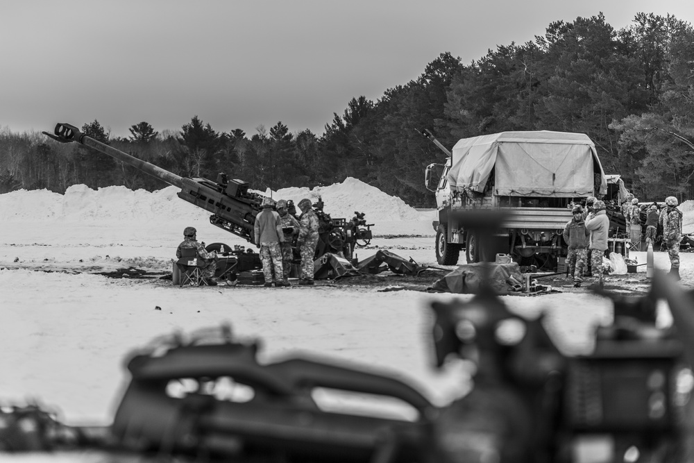 Field Artillery exercises at Aerial Gunnery Range