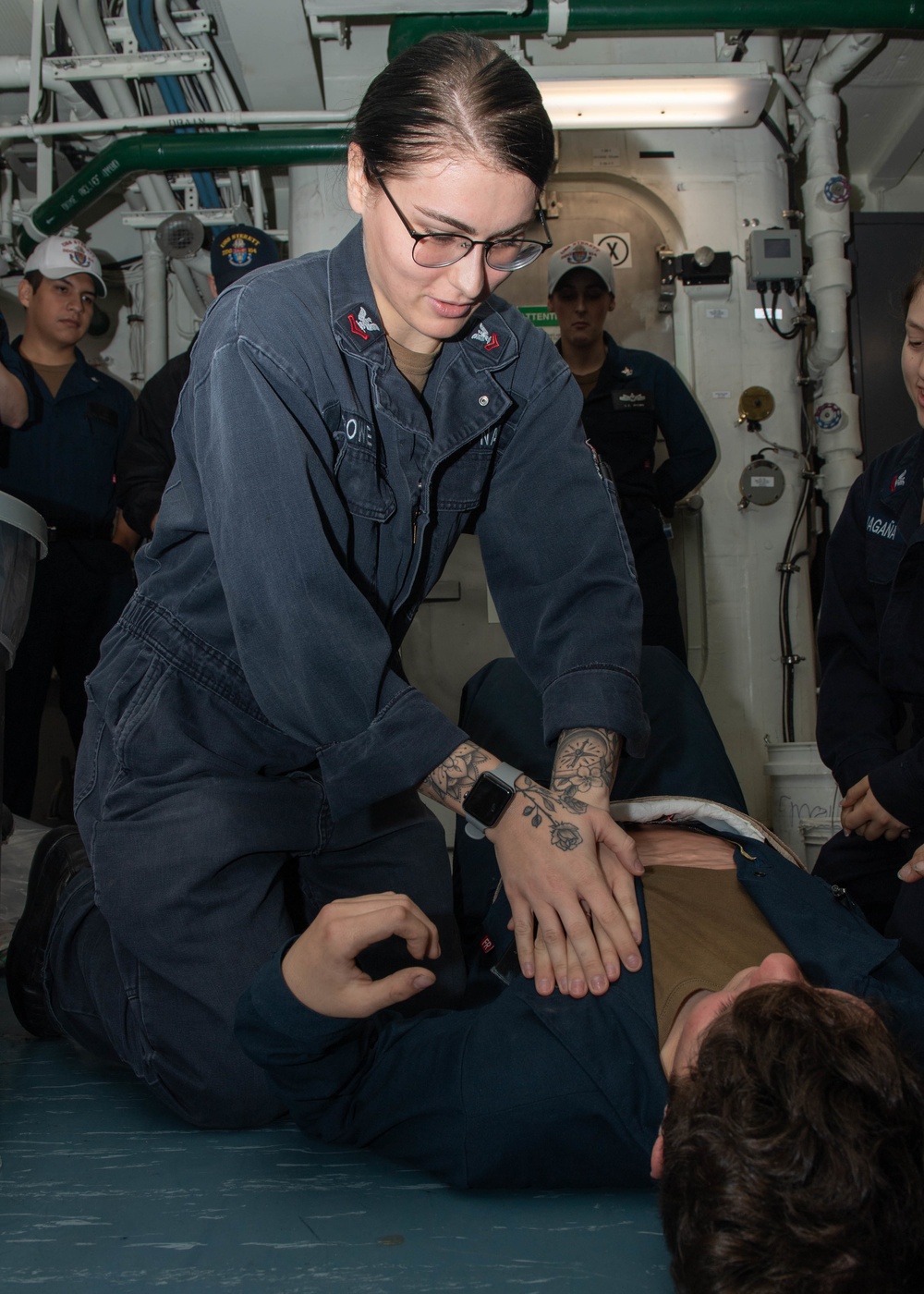 Sterett Conducts Medical Training Team Drill