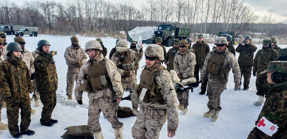 U.S Navy Corpsmen conduct Bilateral Medical Training with JGSDF at Northern Viper