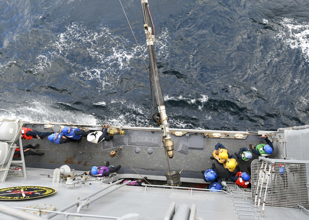 USS Normandy Conducts Underway Replenishment With USNS Supply