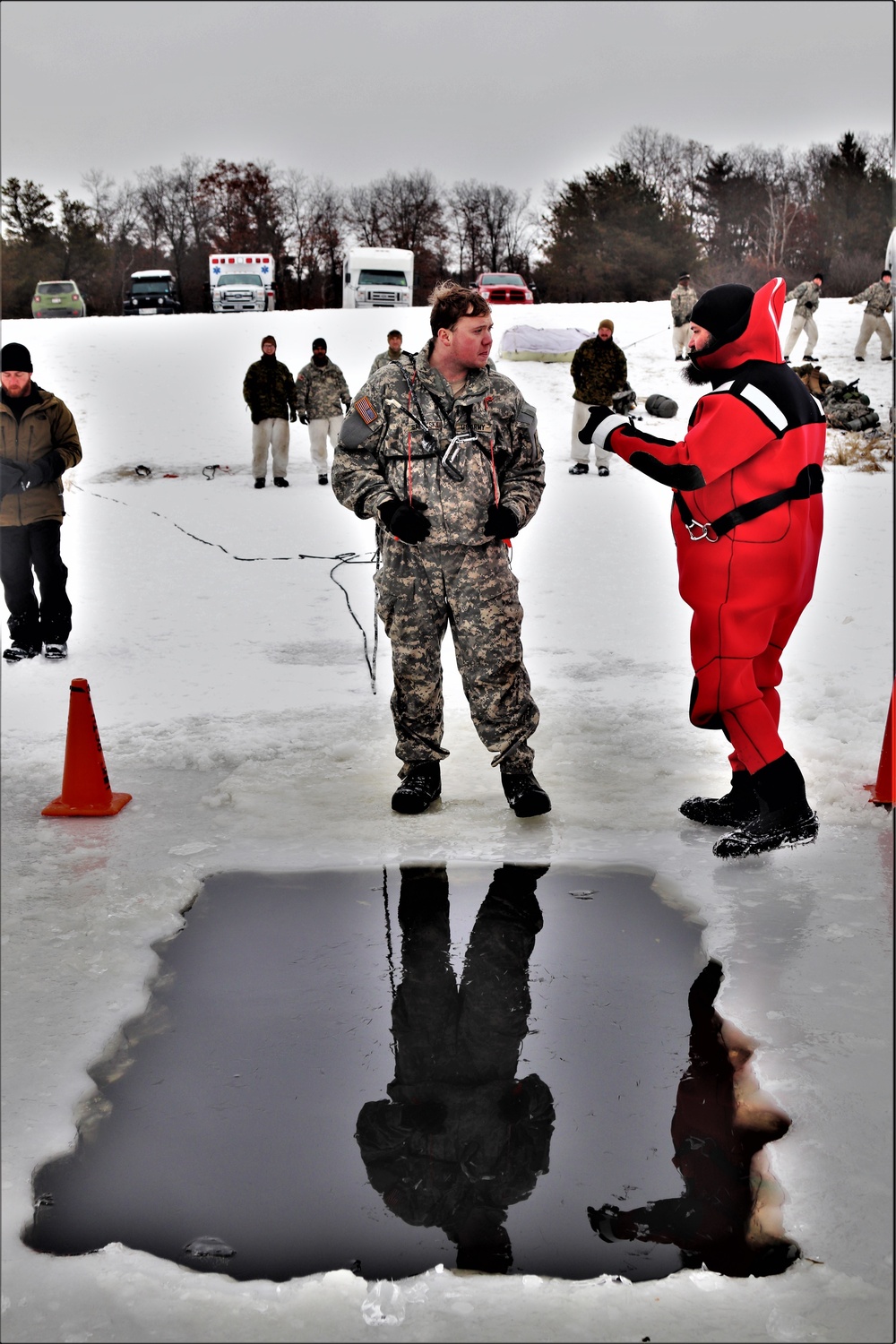 CWOC Class 20-02 students complete cold-water immersion training at Fort McCoy