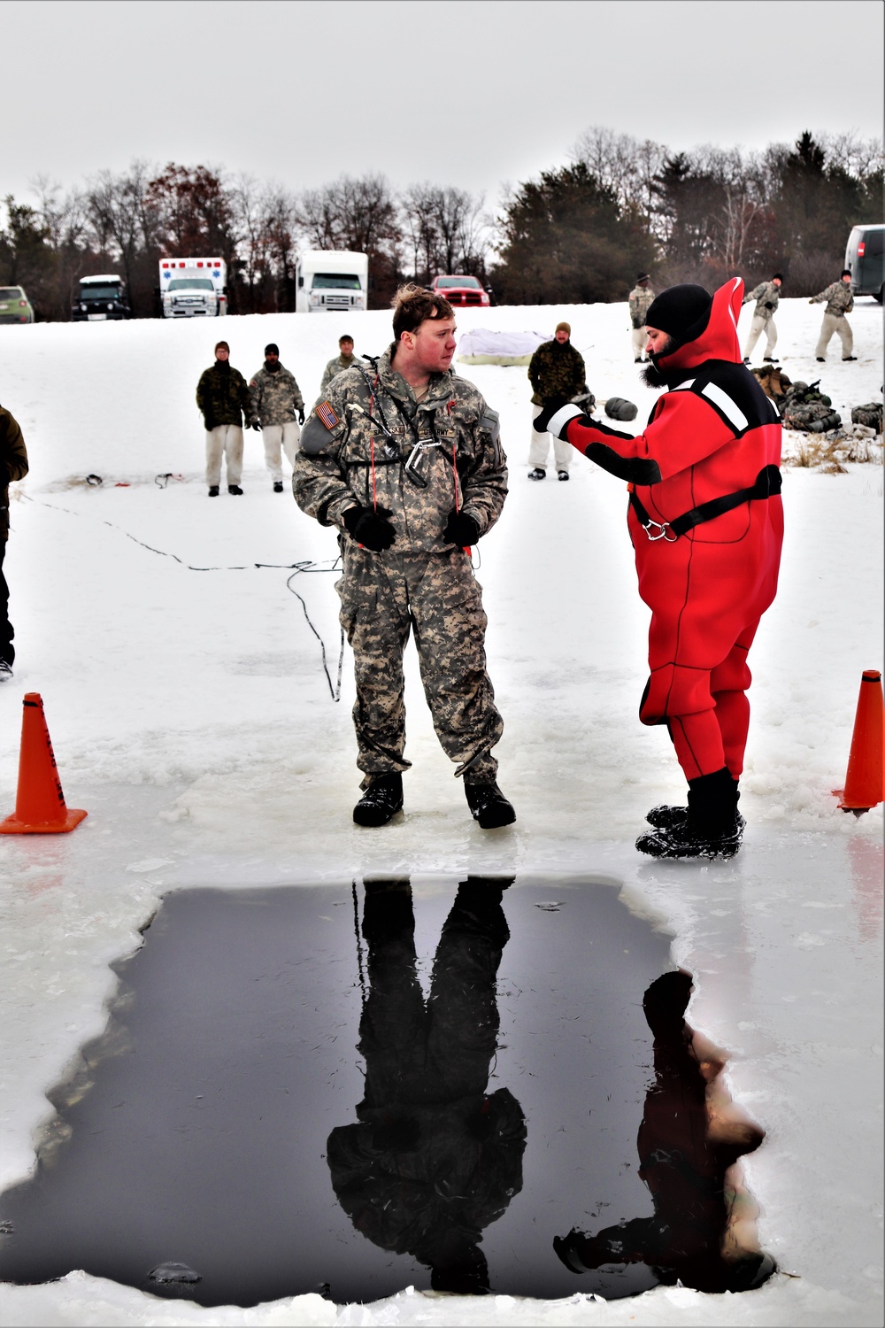 CWOC Class 20-02 students complete cold-water immersion training at Fort McCoy