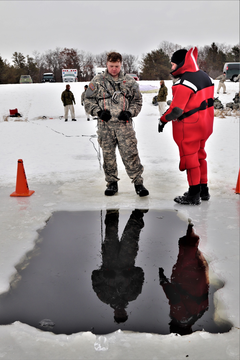 CWOC Class 20-02 students complete cold-water immersion training at Fort McCoy