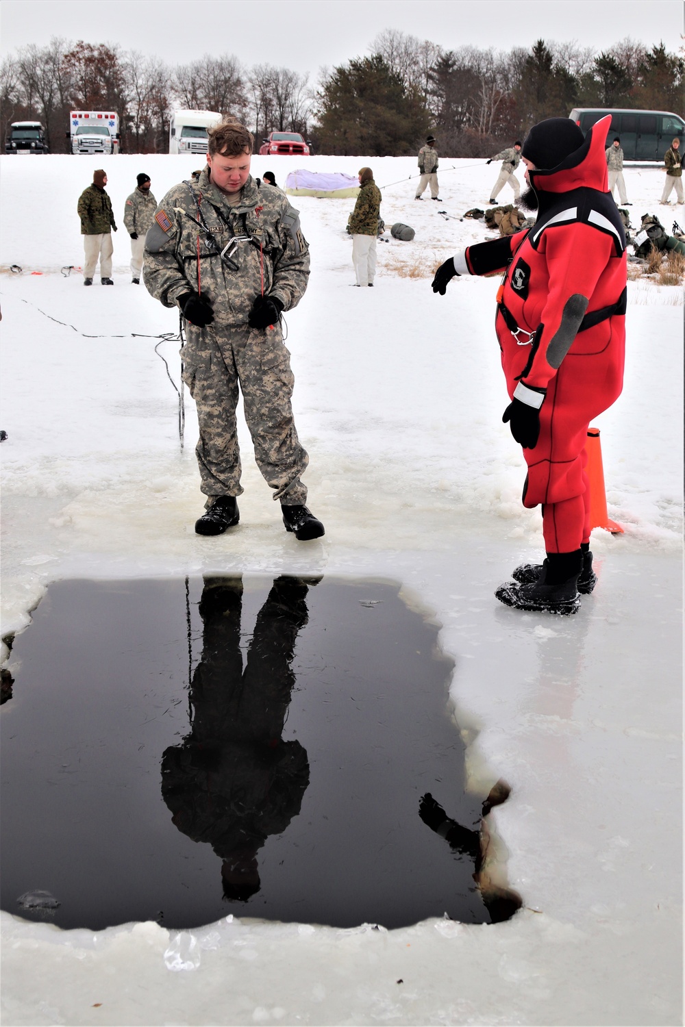 CWOC Class 20-02 students complete cold-water immersion training at Fort McCoy