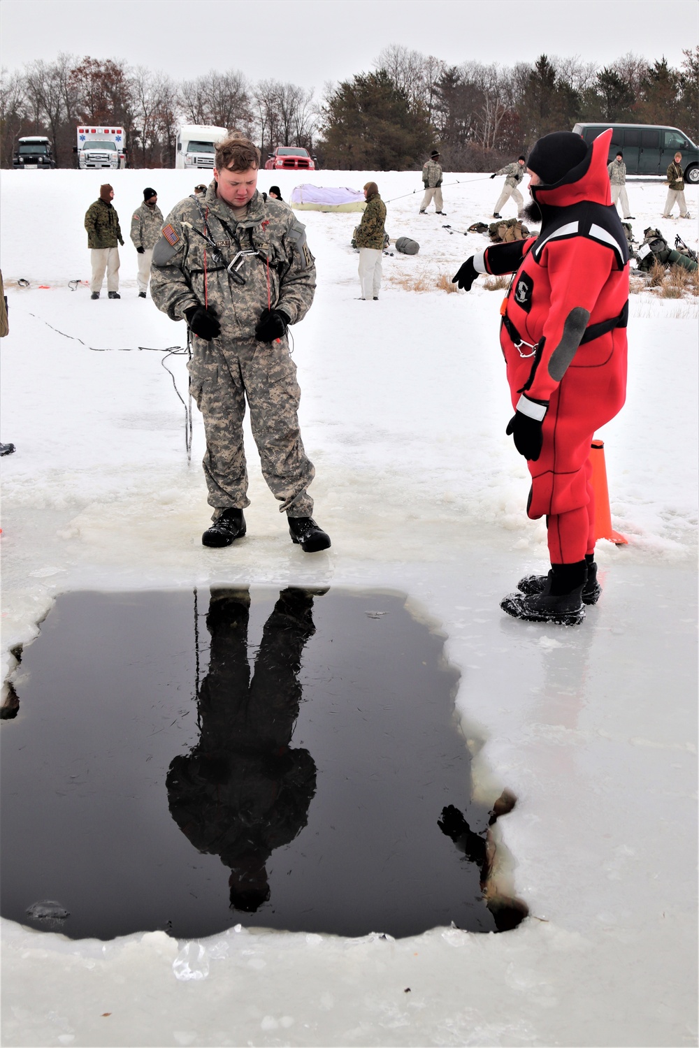 CWOC Class 20-02 students complete cold-water immersion training at Fort McCoy