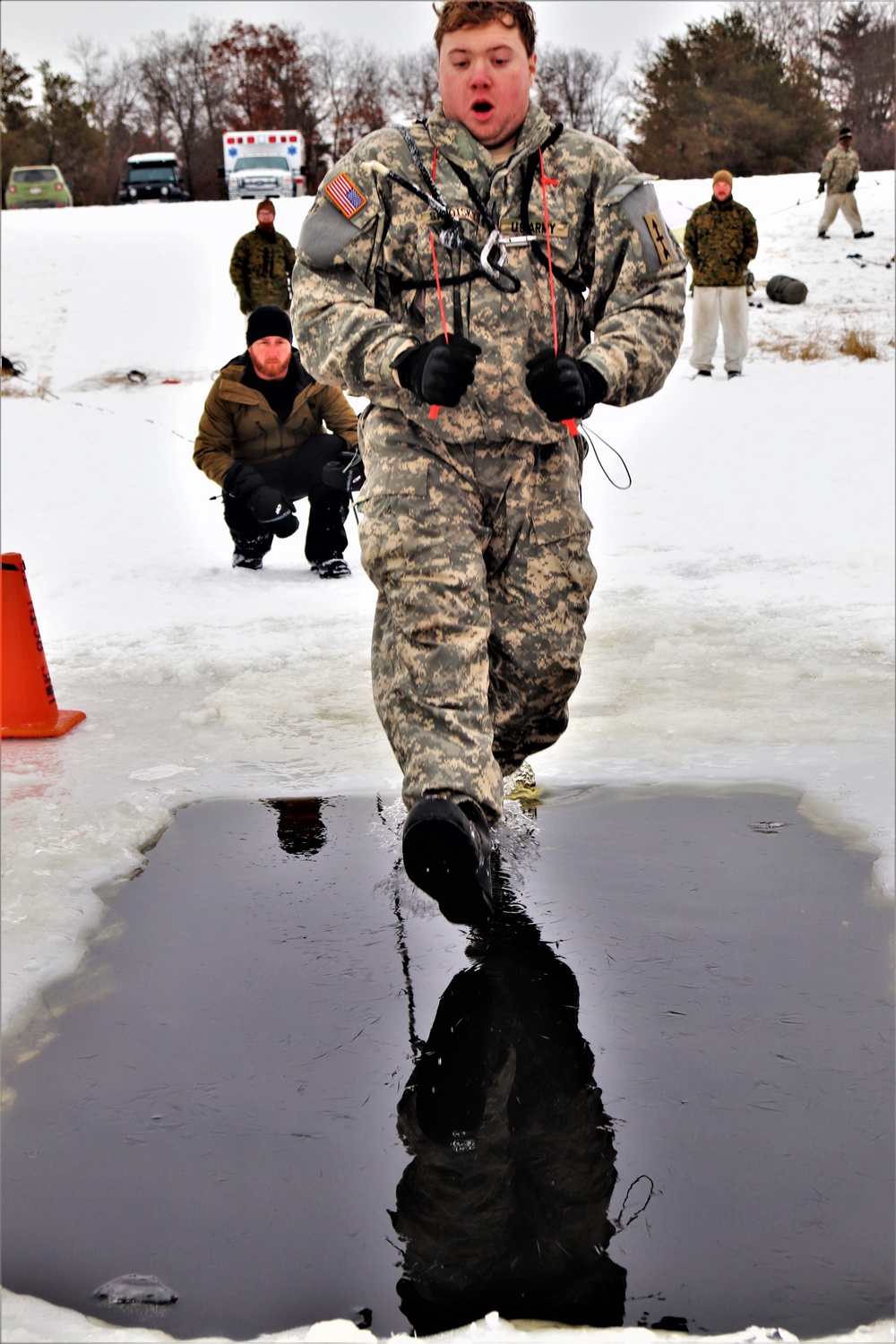 CWOC Class 20-02 students complete cold-water immersion training at Fort McCoy