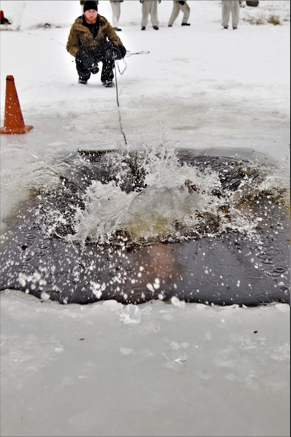 CWOC Class 20-02 students complete cold-water immersion training at Fort McCoy