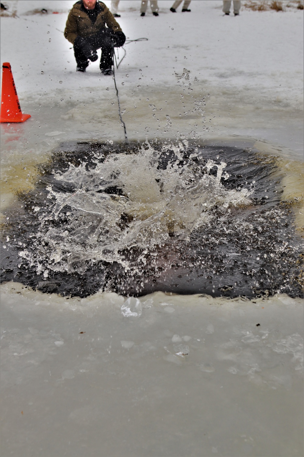 CWOC Class 20-02 students complete cold-water immersion training at Fort McCoy