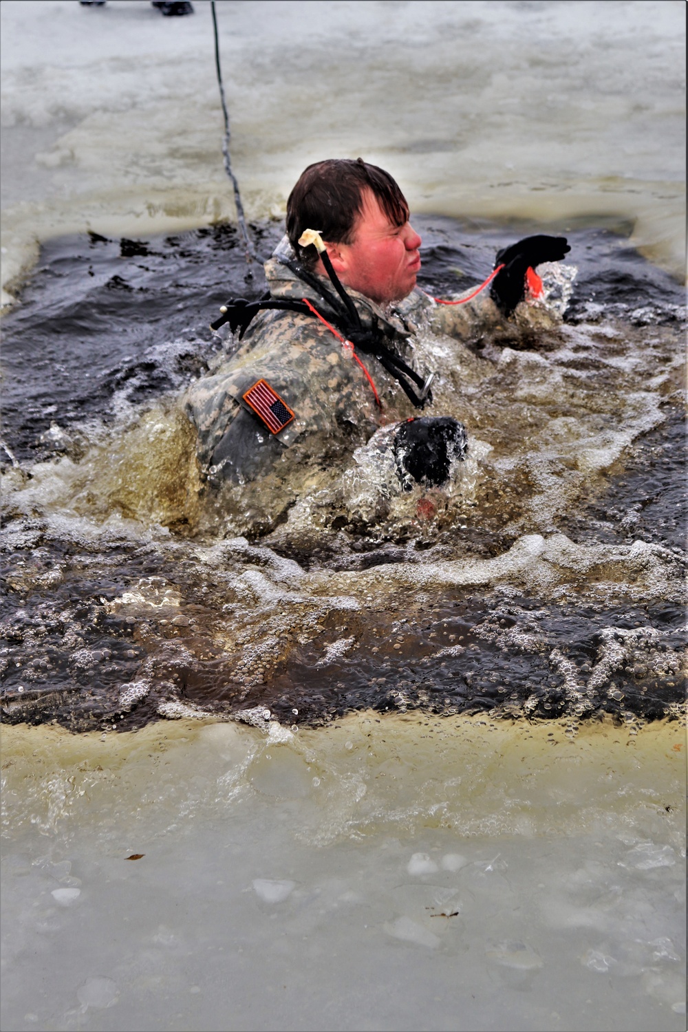 CWOC Class 20-02 students complete cold-water immersion training at Fort McCoy