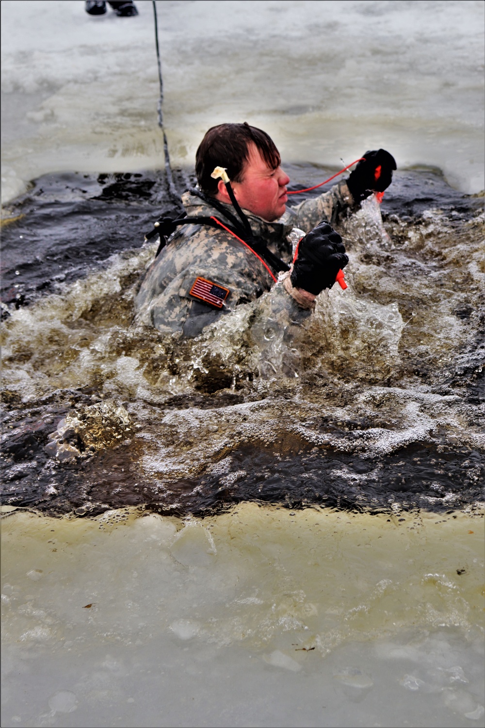 CWOC Class 20-02 students complete cold-water immersion training at Fort McCoy