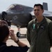 Singapore Minister of Defense visits F-22, F-35B Pilots
