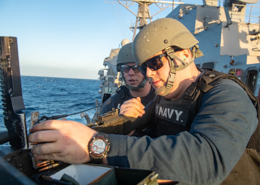 Sterett Sailors Conduct Live-Fire Exercise
