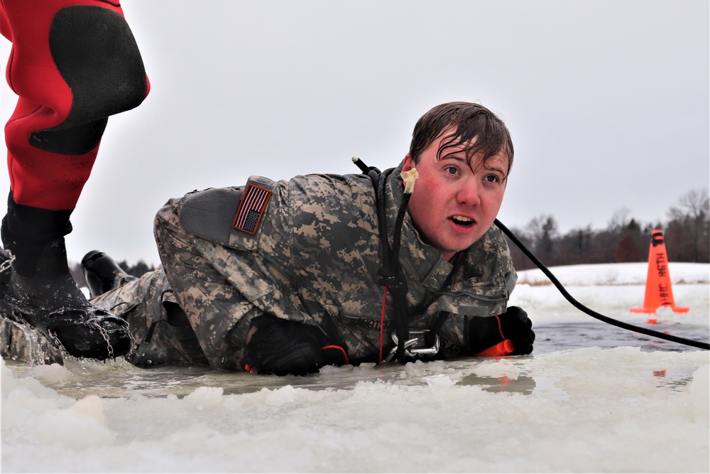 CWOC Class 20-02 students complete cold-water immersion training at Fort McCoy