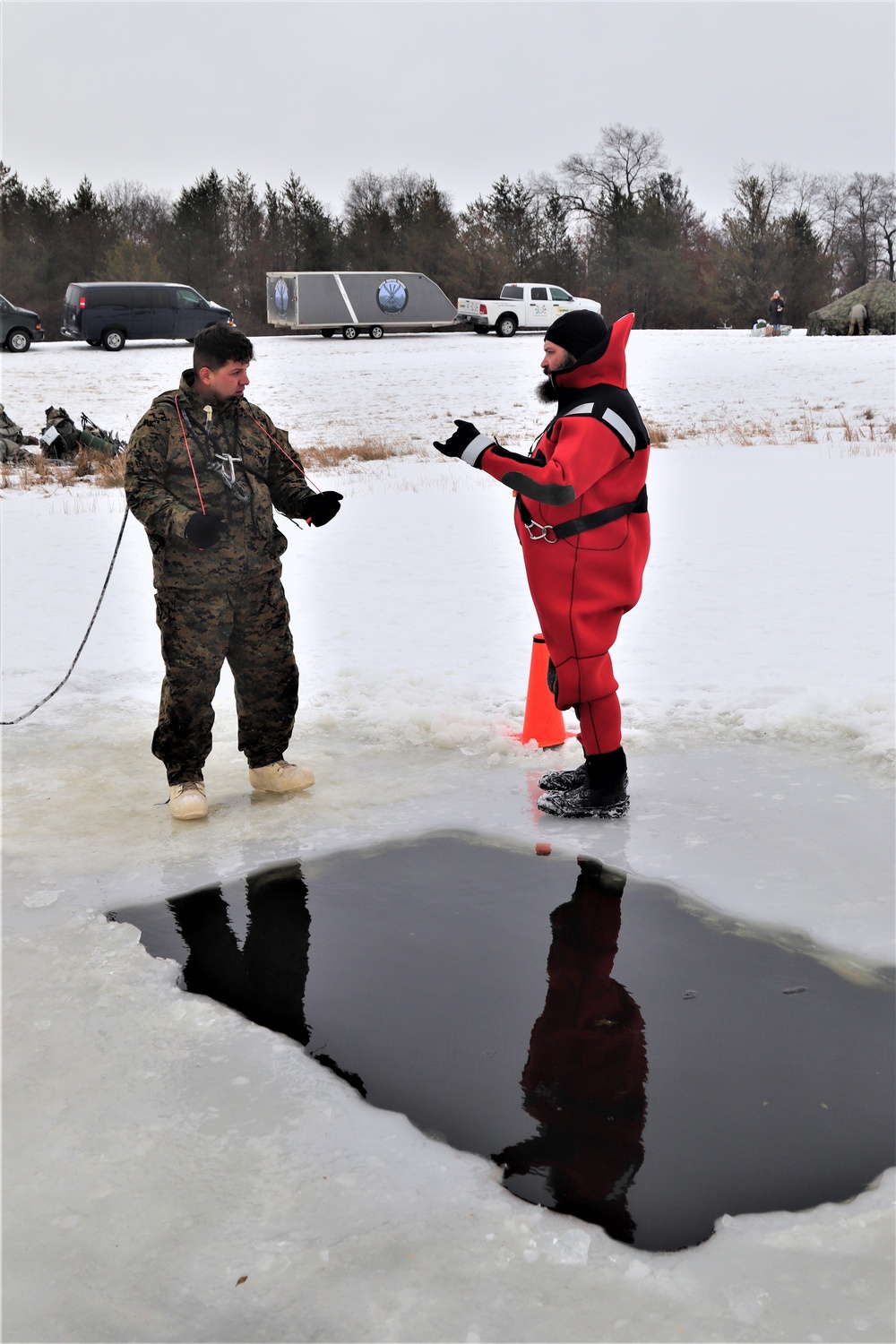 CWOC Class 20-02 students complete cold-water immersion training at Fort McCoy