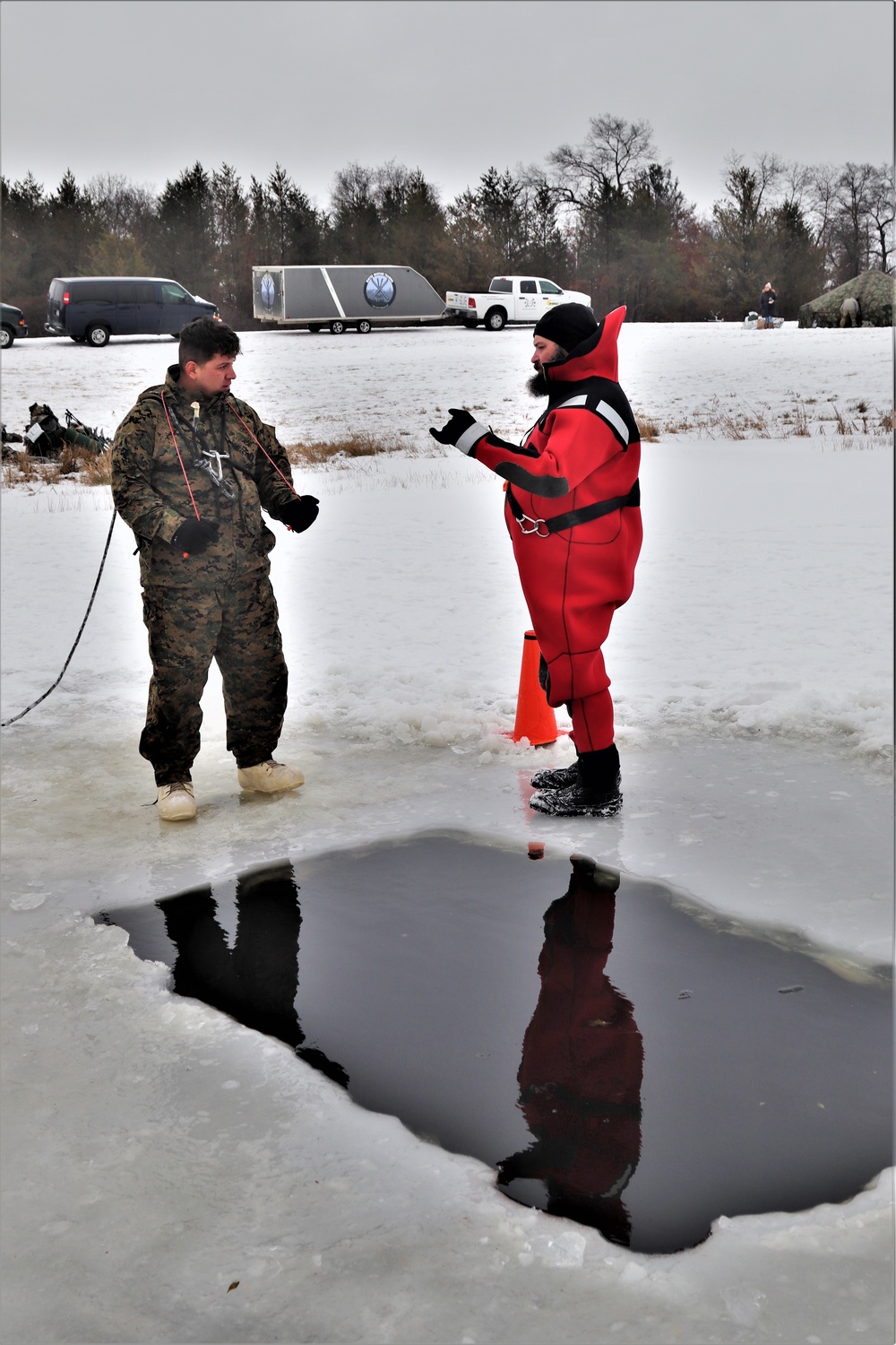 CWOC Class 20-02 students complete cold-water immersion training at Fort McCoy