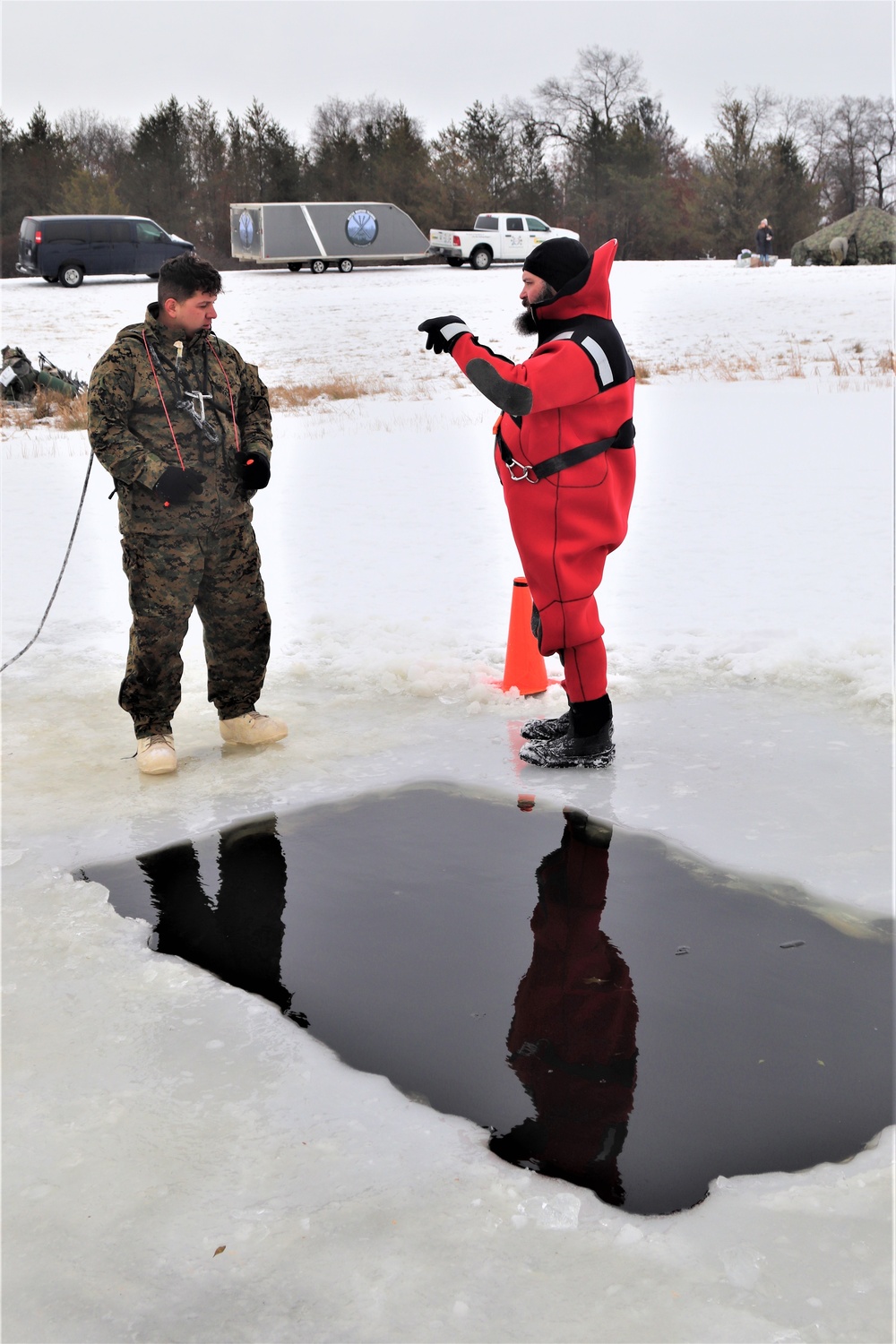 CWOC Class 20-02 students complete cold-water immersion training at Fort McCoy