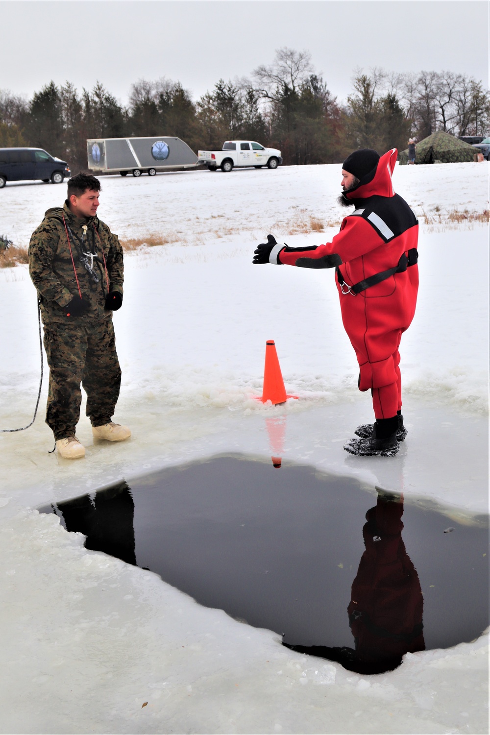 CWOC Class 20-02 students complete cold-water immersion training at Fort McCoy