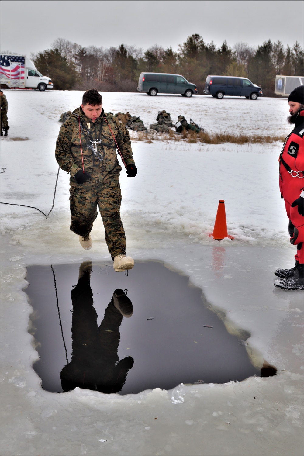 CWOC Class 20-02 students complete cold-water immersion training at Fort McCoy