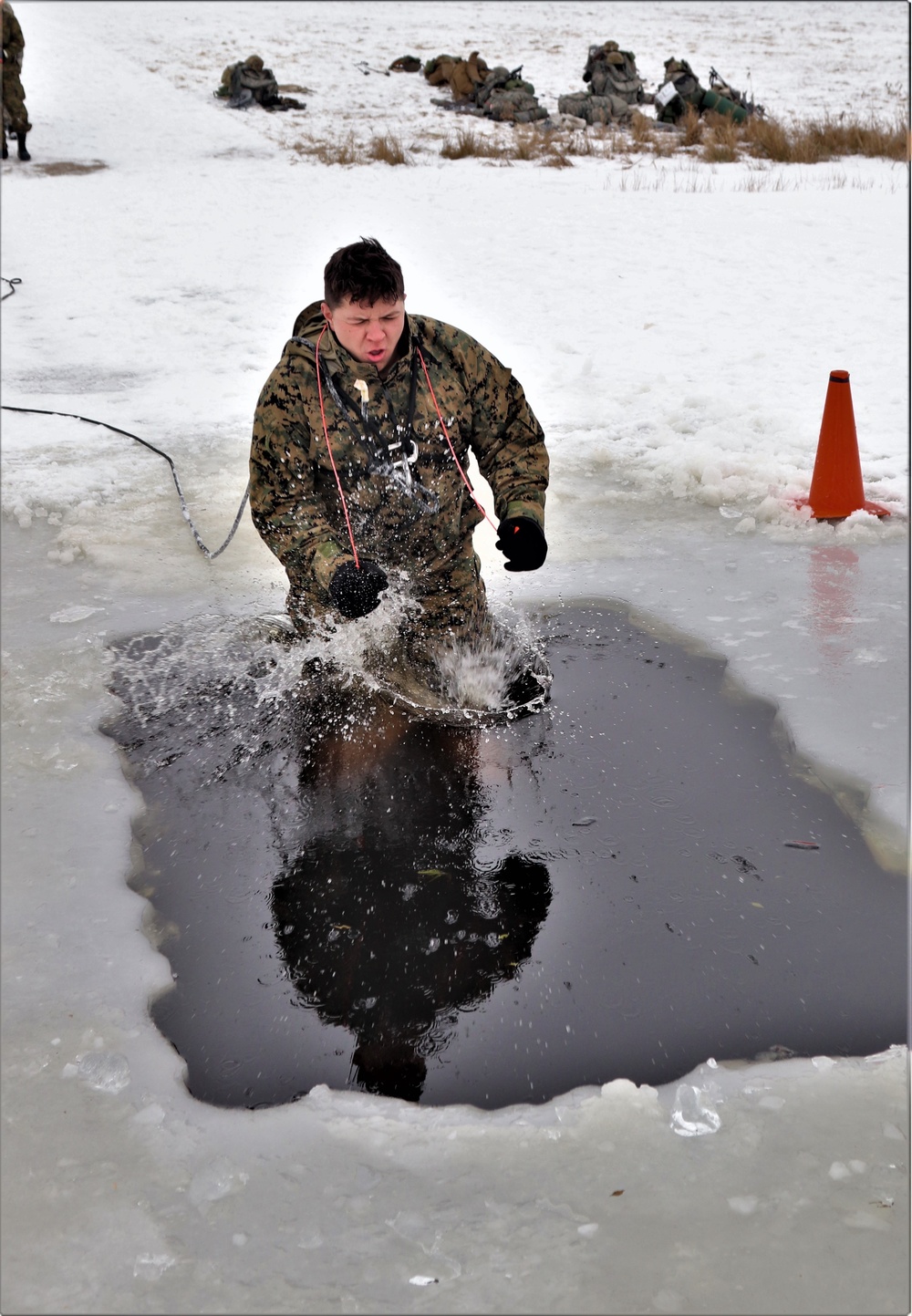 CWOC Class 20-02 students complete cold-water immersion training at Fort McCoy